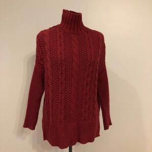Old Navy Cable Knit Drop Shoulder Turtleneck (S)